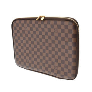 Louis Vuitton Bag Sleeve Damier Brown Canvas Computer Clutch